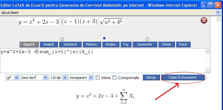 editorul matematic online